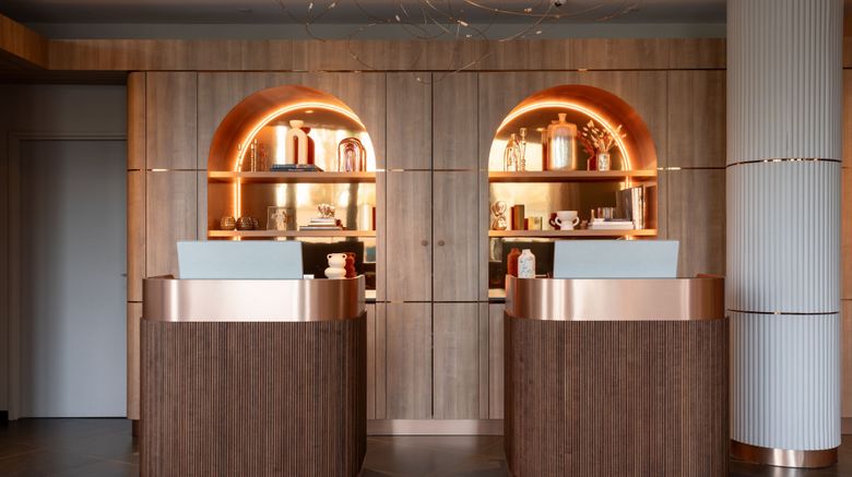 <b>AC Hotel by Marriott Paris Porte Maillot Lobby</b>. Images powered by <a href="https://www.leonardoworldwide.com/" title="Leonardo Worldwide" target="_blank">Leonardo</a>.