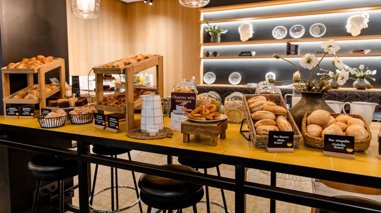 <b>Motel One Madrid Plaza de Espana Restaurant</b>. Images powered by <a href="https://www.leonardoworldwide.com/" title="Leonardo Worldwide" target="_blank">Leonardo</a>.