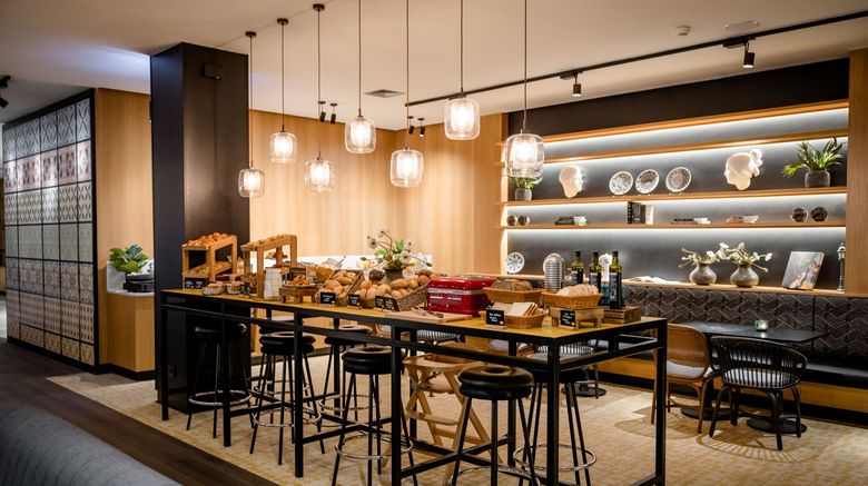 <b>Motel One Madrid Plaza de Espana Restaurant</b>. Images powered by <a href="https://www.leonardoworldwide.com/" title="Leonardo Worldwide" target="_blank">Leonardo</a>.