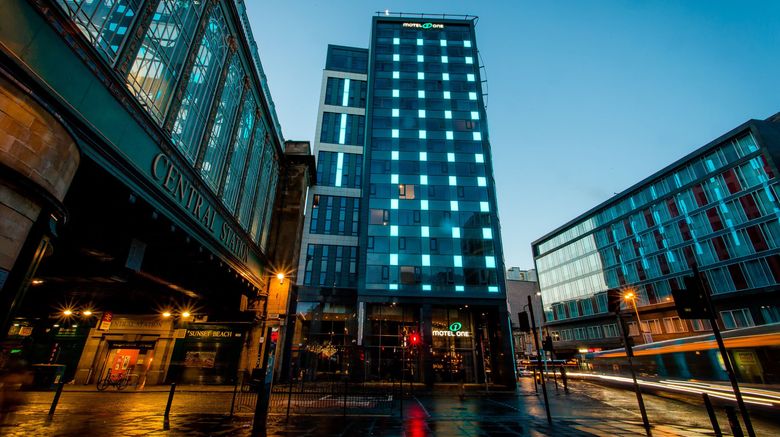 Motel One Glasgow Exterior. Images powered by <a href="https://www.leonardoworldwide.com" target="_blank" rel="noopener">Leonardo</a>.