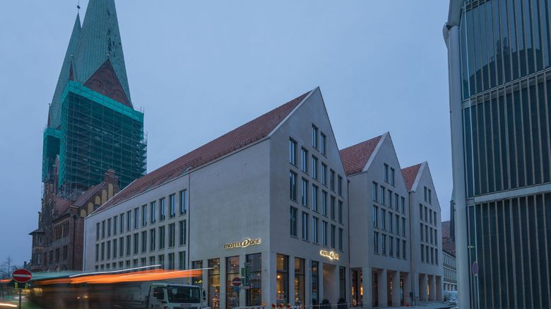 Motel One Luebeck Exterior. Images powered by <a href="https://www.leonardoworldwide.com" target="_blank" rel="noopener">Leonardo</a>.