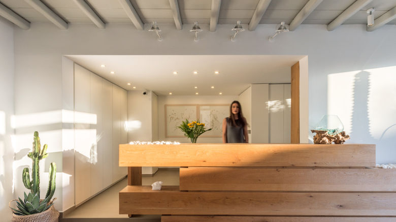 <b>A Hotel Mykonos Lobby</b>. Images powered by <a href="https://www.leonardoworldwide.com/" title="Leonardo Worldwide" target="_blank">Leonardo</a>.