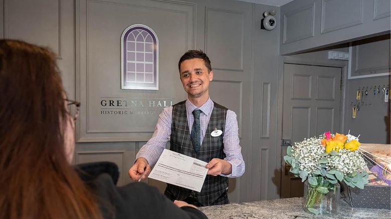 <b>Gretna Hall Hotel Lobby</b>. Images powered by <a href="https://www.leonardoworldwide.com/" title="Leonardo Worldwide" target="_blank">Leonardo</a>.