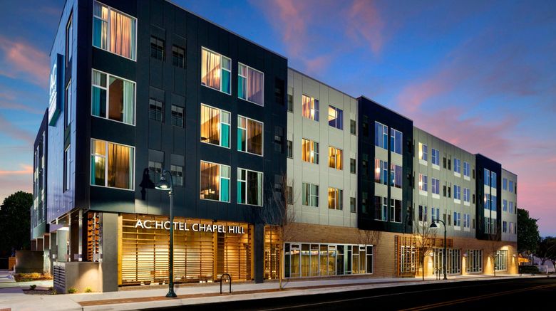 AC Hotel Chapel Hill Downtown Exterior. Images powered by <a href="https://www.leonardoworldwide.com" target="_blank" rel="noopener">Leonardo</a>.