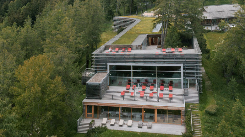 <b>Vigilius Mountain Resort Exterior</b>. Images powered by <a href="https://www.leonardoworldwide.com/" title="Leonardo Worldwide" target="_blank">Leonardo</a>.