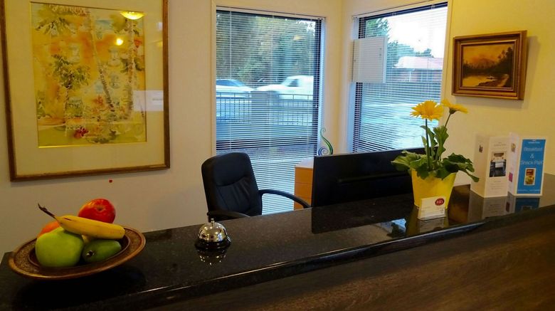 <b>BK's Hamilton Motel Lobby</b>. Images powered by <a href="https://www.leonardoworldwide.com/" title="Leonardo Worldwide" target="_blank">Leonardo</a>.