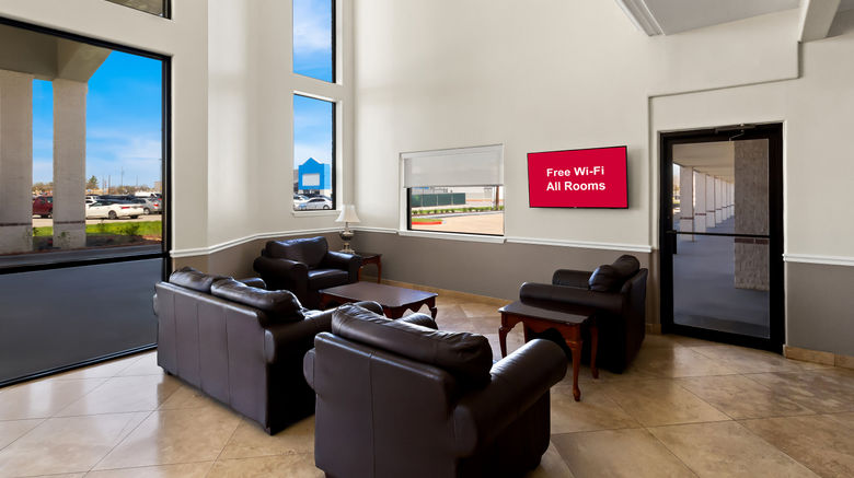 <b>Red Roof Inn Stafford, TX Lobby</b>. Images powered by <a href="https://www.leonardoworldwide.com/" title="Leonardo Worldwide" target="_blank">Leonardo</a>.