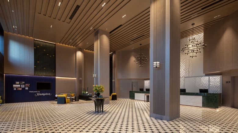 <b>Hampton Inn Baoding High-Tech Zone Lobby</b>. Images powered by <a href="https://www.leonardoworldwide.com/" title="Leonardo Worldwide" target="_blank">Leonardo</a>.