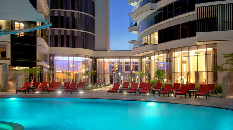 <b>Majestic Arjaan by Rotana Pool</b>. Images powered by <a href="https://www.leonardoworldwide.com/" title="Leonardo Worldwide" target="_blank">Leonardo</a>.
