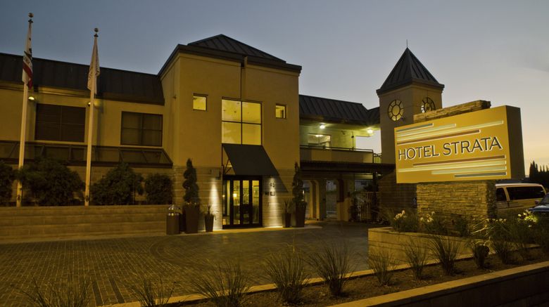 Hotel Strata Exterior. Images powered by <a href="https://www.leonardoworldwide.com" target="_blank" rel="noopener">Leonardo</a>.