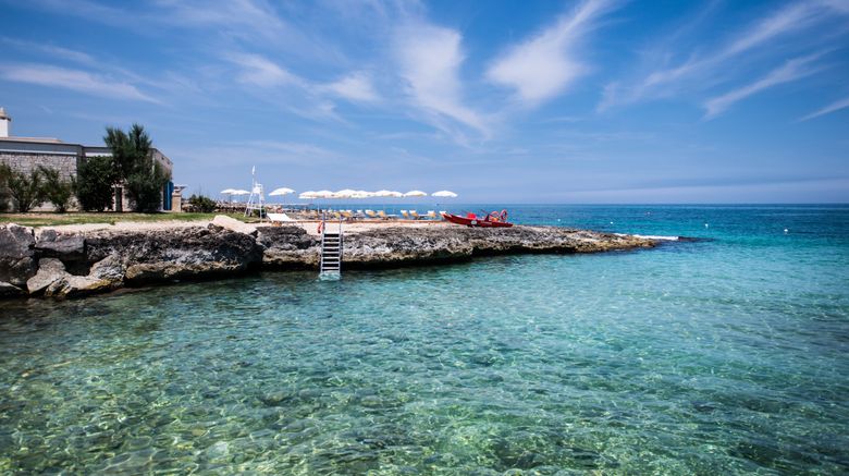 <b>Masseria San Domenico Beach</b>. Images powered by <a href=https://www.travelagewest.com/Hotels/Fasano-Italy/