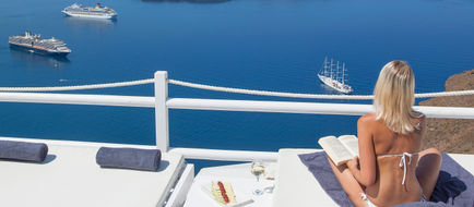 On The Rocks Santorini Exterior