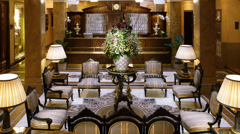 <b>Hotel Sacher Salzburg Lobby</b>. Images powered by <a href="https://www.leonardoworldwide.com/" title="Leonardo Worldwide" target="_blank">Leonardo</a>.