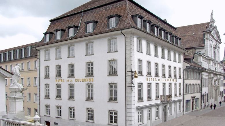 La Couronne Hotel Restaurant Exterior. Images powered by <a href="https://www.leonardoworldwide.com" target="_blank" rel="noopener">Leonardo</a>.