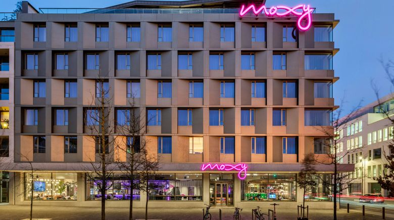 Moxy Antwerp Exterior. Images powered by <a href="https://www.leonardoworldwide.com" target="_blank" rel="noopener">Leonardo</a>.