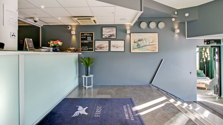<b>First Hotel Brommaplan Lobby</b>. Images powered by <a href="https://www.leonardoworldwide.com/" title="Leonardo Worldwide" target="_blank">Leonardo</a>.