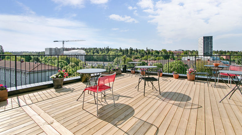 <b>First Hotel Brommaplan Exterior</b>. Images powered by <a href="https://www.leonardoworldwide.com/" title="Leonardo Worldwide" target="_blank">Leonardo</a>.