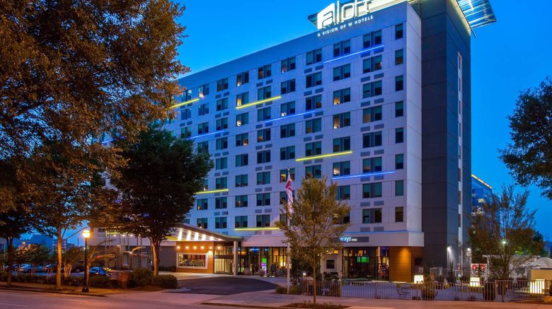 <b>aloft Atlanta Downtown Exterior</b>. Images powered by <a href="https://www.leonardoworldwide.com/" title="Leonardo Worldwide" target="_blank">Leonardo</a>.