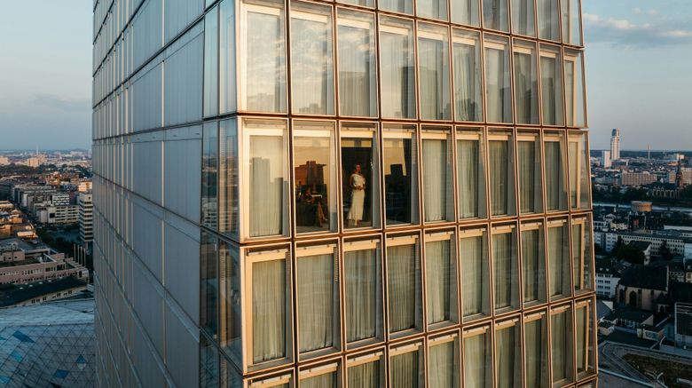 JW Marriott Hotel Frankfurt Exterior. Images powered by <a href="https://www.leonardoworldwide.com" target="_blank" rel="noopener">Leonardo</a>.
