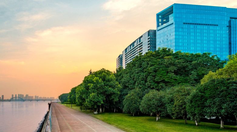 <b>Azure Qiantang-a Luxury Collection Hotel Exterior</b>. Images powered by <a href="https://www.leonardoworldwide.com/" title="Leonardo Worldwide" target="_blank">Leonardo</a>.