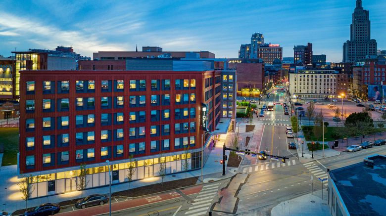 Aloft Providence Downtown Exterior. Images powered by <a href="https://www.leonardoworldwide.com" target="_blank" rel="noopener">Leonardo</a>.