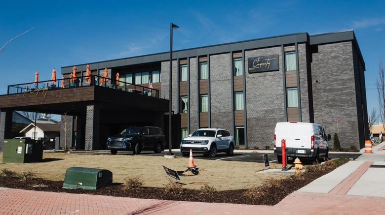 <b>The Carpentry Hotel Exterior</b>. Images powered by <a href="https://www.leonardoworldwide.com/" title="Leonardo Worldwide" target="_blank">Leonardo</a>.