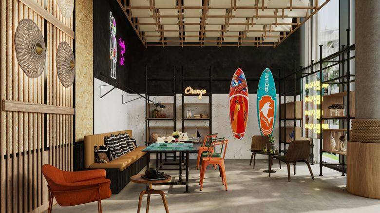 <b>Moxy Nice Lobby</b>. Images powered by <a href="https://www.leonardoworldwide.com/" title="Leonardo Worldwide" target="_blank">Leonardo</a>.