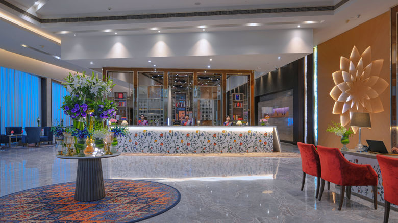 <b>Taj Hotel and Convention Centre Lobby</b>. Images powered by <a href="https://www.leonardoworldwide.com/" title="Leonardo Worldwide" target="_blank">Leonardo</a>.
