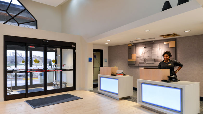 <b>Holiday Inn Express & Suites Raleigh NE Lobby</b>. Images powered by <a href="https://www.leonardoworldwide.com/" title="Leonardo Worldwide" target="_blank">Leonardo</a>.
