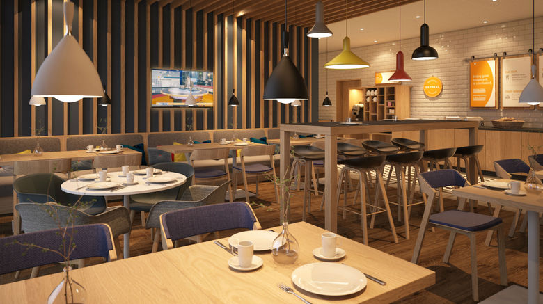 <b>Holiday Inn Express Frankfurt Airport Restaurant</b>. Images powered by <a href="https://www.leonardoworldwide.com/" title="Leonardo Worldwide" target="_blank">Leonardo</a>.