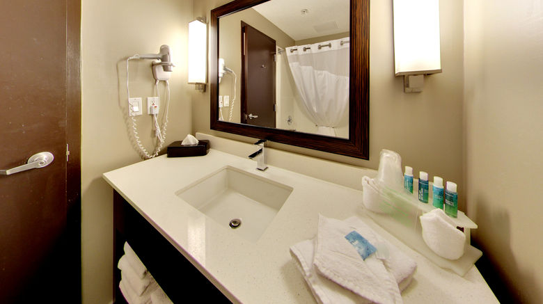 <b>Holiday Inn Express & Stes Edmonton Arpt Room</b>. Images powered by <a href="https://www.leonardoworldwide.com/" title="Leonardo Worldwide" target="_blank">Leonardo</a>.