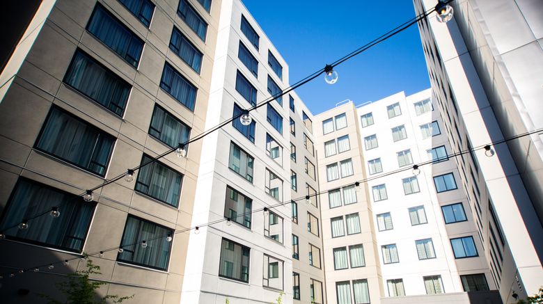 Staybridge Suites Downtown-Lake Union Exterior. Images powered by <a href="https://www.leonardoworldwide.com" target="_blank" rel="noopener">Leonardo</a>.