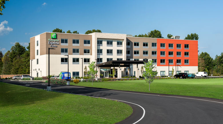 <b>Holiday Inn Express & Suites Queensbury Exterior</b>. Images powered by <a href="https://leonardo.com/" title="Leonardo Worldwide" target="_blank">Leonardo</a>.