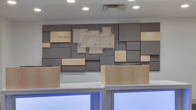 <b>Holiday Inn Express & Suites Lobby</b>. Images powered by <a href="https://www.leonardoworldwide.com/" title="Leonardo Worldwide" target="_blank">Leonardo</a>.