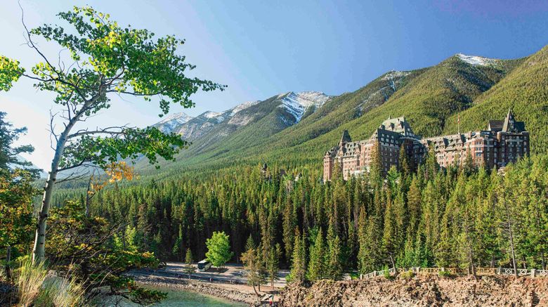 Fairmont Banff Springs Exterior. Images powered by <a href=https://www.travelweekly.com/Hotels/Banff-AB/