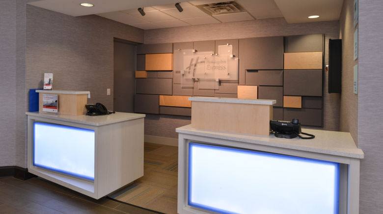 <b>Holiday Inn Express Olean Lobby</b>. Images powered by <a href="https://www.leonardoworldwide.com/" title="Leonardo Worldwide" target="_blank">Leonardo</a>.