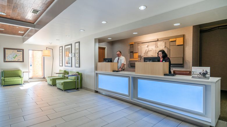 <b>Holiday Inn Express Elkins Lobby</b>. Images powered by <a href="https://www.leonardoworldwide.com/" title="Leonardo Worldwide" target="_blank">Leonardo</a>.