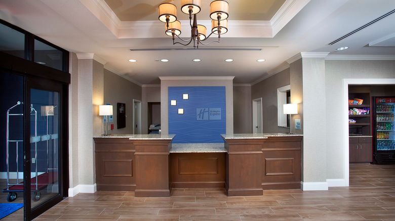 <b>Holiday Inn Express & Suites Lobby</b>. Images powered by <a href="https://www.leonardoworldwide.com/" title="Leonardo Worldwide" target="_blank">Leonardo</a>.