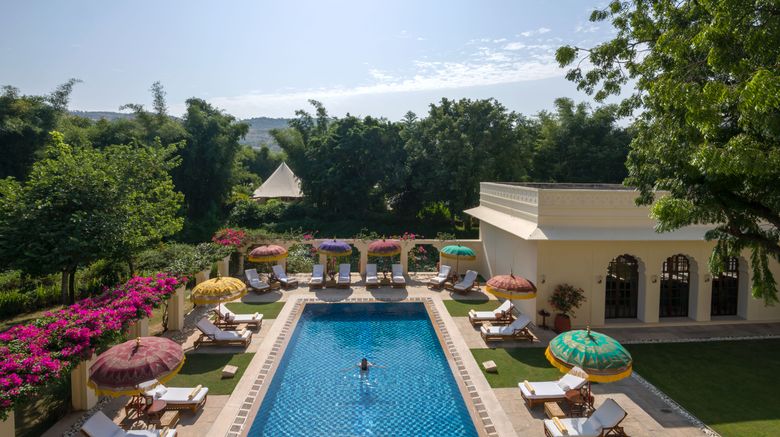 <b>The Oberoi Vanyavilas Pool</b>. Images powered by <a href="https://www.leonardoworldwide.com/" title="Leonardo Worldwide" target="_blank">Leonardo</a>.