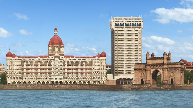 <b>The Taj Mahal Palace Exterior</b>. Images powered by <a href=https://www.travelagewest.com/Hotels/Mumbai/