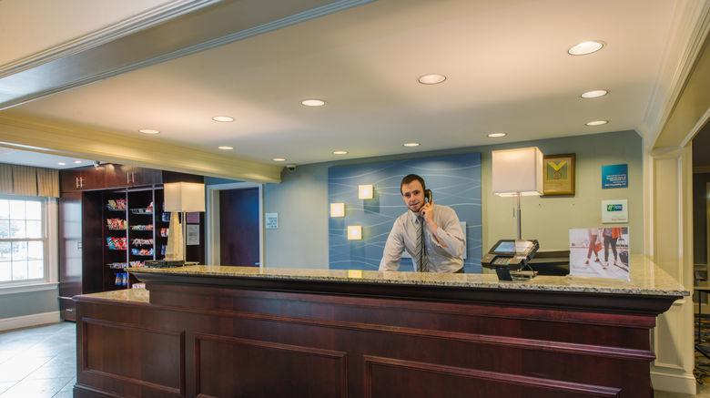 <b>Holiday Inn Express Merrimack Lobby</b>. Images powered by <a href="https://www.leonardoworldwide.com/" title="Leonardo Worldwide" target="_blank">Leonardo</a>.