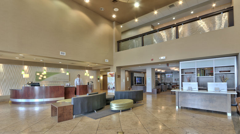 <b>Holiday Inn Hotel & Suites North I-25 Lobby</b>. Images powered by <a href="https://www.leonardoworldwide.com/" title="Leonardo Worldwide" target="_blank">Leonardo</a>.