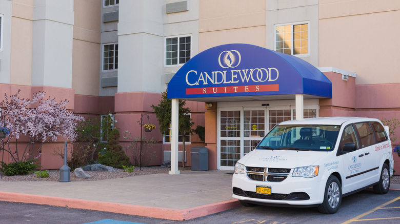 <b>Candlewood Suites Syracuse-Airport Exterior</b>. Images powered by <a href="https://leonardo.com/" title="Leonardo Worldwide" target="_blank">Leonardo</a>.