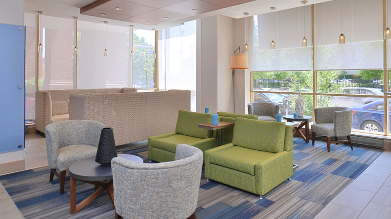 <b>Holiday Inn Express & Suites Downtown Lobby</b>. Images powered by <a href="https://www.leonardoworldwide.com/" title="Leonardo Worldwide" target="_blank">Leonardo</a>.