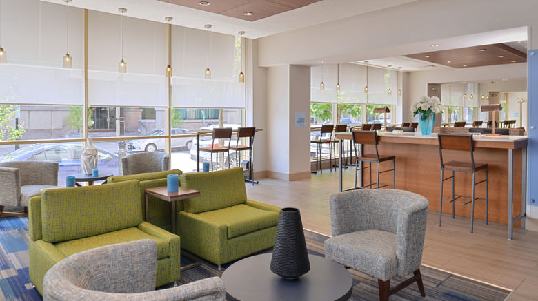 <b>Holiday Inn Express & Suites Downtown Lobby</b>. Images powered by <a href="https://www.leonardoworldwide.com/" title="Leonardo Worldwide" target="_blank">Leonardo</a>.