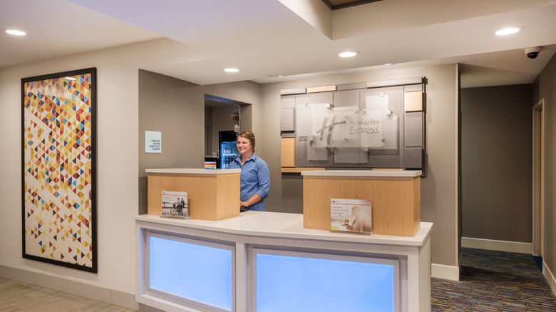 <b>Holiday Inn Express Lobby</b>. Images powered by <a href="https://www.leonardoworldwide.com/" title="Leonardo Worldwide" target="_blank">Leonardo</a>.