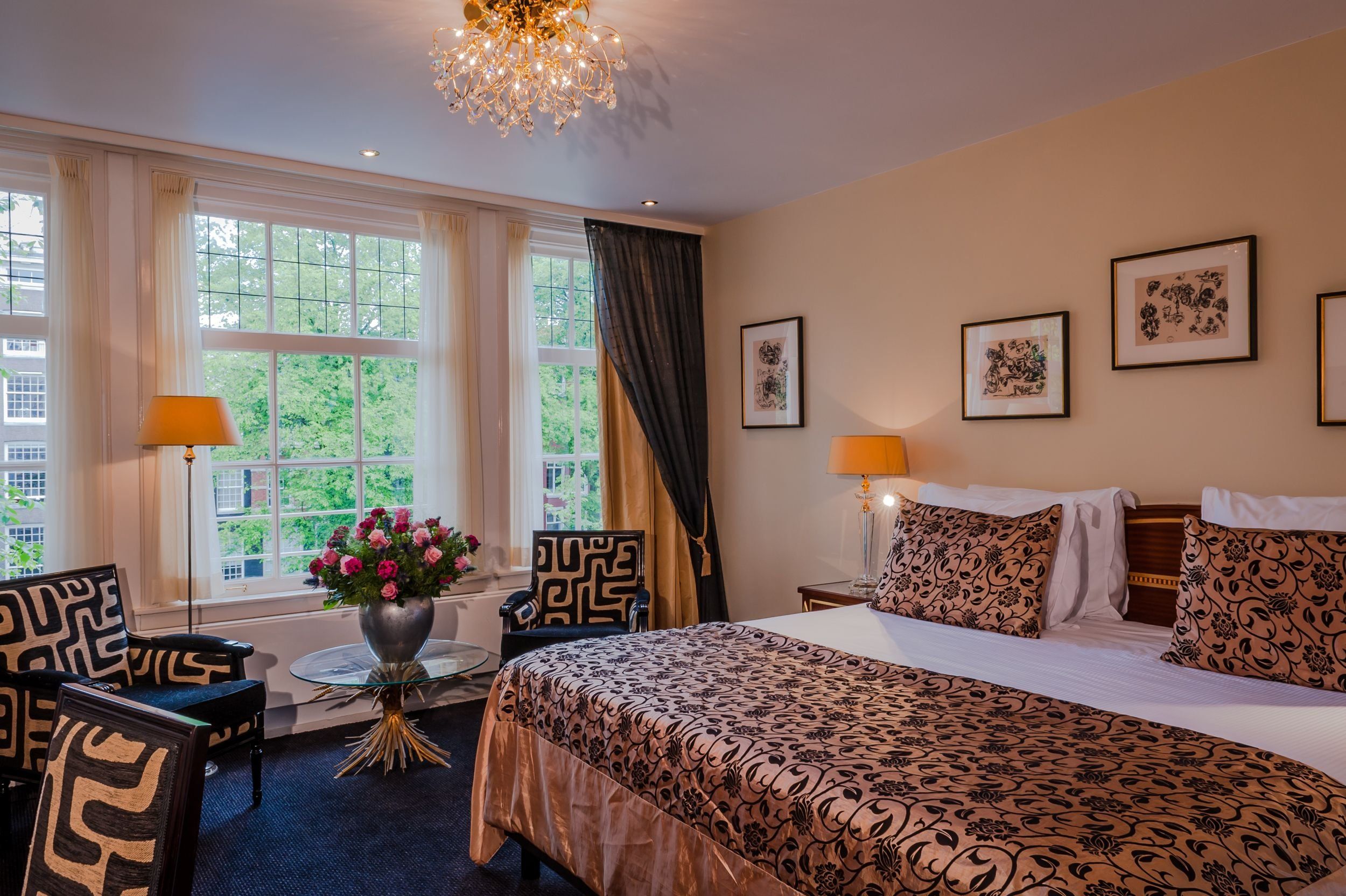 額装済/Hall d　Ambassade 1924/マレット Ambassade Hotel- Amsterdam, Netherlands Hotels- First Class Hotels