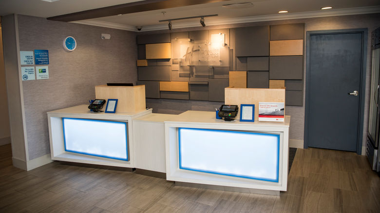 <b>Holiday Inn Express Lobby</b>. Images powered by <a href="https://www.leonardoworldwide.com/" title="Leonardo Worldwide" target="_blank">Leonardo</a>.