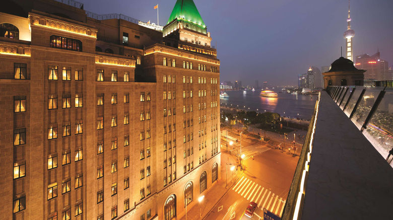 Fairmont Peace Hotel Shanghai Exterior. Images powered by <a href=https://www.travelweekly-asia.com/Hotels/Shanghai/