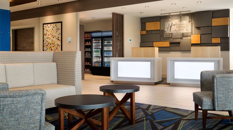 <b>Holiday Inn Express & Suites Lobby</b>. Images powered by <a href="https://www.leonardoworldwide.com/" title="Leonardo Worldwide" target="_blank">Leonardo</a>.